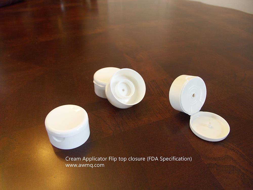 Cream applicator flip top clourse